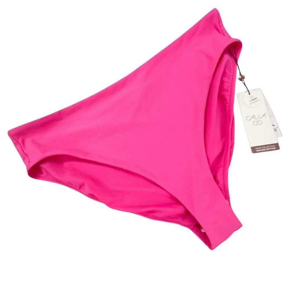 Callia XL Pink Heat High Leg Cheeky Bottom Swimsuit Bikini Bottoms NWT‎